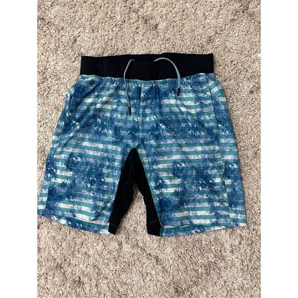 Nice Lululemon athletica athletic Mens T.H.E. Short 9" *Lined Blue Size Large Go - Picture 1 of 7
